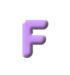 1/2 ぷっくり枠英語紫白アレンジ用等（個別スタンプ：6）