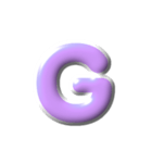 1/2 ぷっくり枠英語紫白アレンジ用等（個別スタンプ：7）