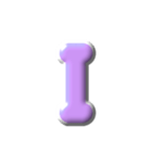 1/2 ぷっくり枠英語紫白アレンジ用等（個別スタンプ：9）
