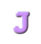 1/2 ぷっくり枠英語紫白アレンジ用等（個別スタンプ：10）