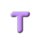 1/2 ぷっくり枠英語紫白アレンジ用等（個別スタンプ：20）