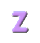 1/2 ぷっくり枠英語紫白アレンジ用等（個別スタンプ：26）