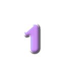1/2 ぷっくり枠英語紫白アレンジ用等（個別スタンプ：27）