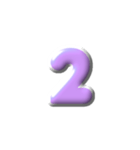 1/2 ぷっくり枠英語紫白アレンジ用等（個別スタンプ：28）
