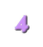 1/2 ぷっくり枠英語紫白アレンジ用等（個別スタンプ：30）