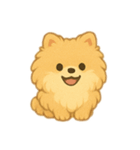 ふわふわポメラニアン(シンプル)（個別スタンプ：9）