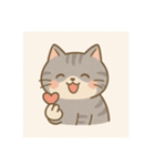 かわいい灰色猫ちゃん（個別スタンプ：7）