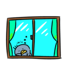 ゆるめなハシビロコウの春（個別スタンプ：13）