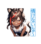 ゆるふわ猫ガールちゃん 水兵コスVer（個別スタンプ：8）