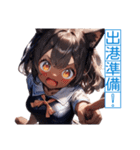 ゆるふわ猫ガールちゃん 水兵コスVer（個別スタンプ：19）