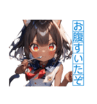 ゆるふわ猫ガールちゃん 水兵コスVer（個別スタンプ：35）