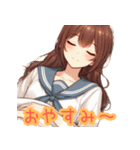 女子高生の毎日の挨拶スタンプ（個別スタンプ：10）