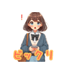 女子高生の毎日の挨拶スタンプ（個別スタンプ：14）