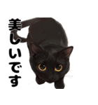 かわいい黒猫ちゃんのスタンプ（個別スタンプ：4）