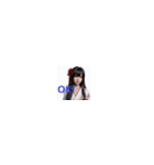 黒髪が似合うカワイイ美女たち！（個別スタンプ：6）