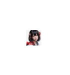黒髪が似合うカワイイ美女たち！（個別スタンプ：8）