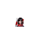 黒髪が似合うカワイイ美女たち！（個別スタンプ：10）