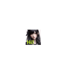 黒髪が似合うカワイイ美女たち！（個別スタンプ：18）