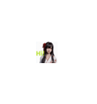 黒髪が似合うカワイイ美女たち！（個別スタンプ：20）