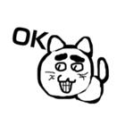 変顔猫のメッセージ（個別スタンプ：11）