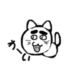 変顔猫のメッセージ（個別スタンプ：17）