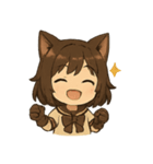 にゃんこ娘の感情スタンプパック（個別スタンプ：1）