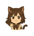 にゃんこ娘の感情スタンプパック（個別スタンプ：2）