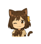 にゃんこ娘の感情スタンプパック（個別スタンプ：4）
