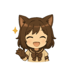 にゃんこ娘の感情スタンプパック（個別スタンプ：5）