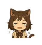 にゃんこ娘の感情スタンプパック（個別スタンプ：6）