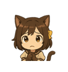にゃんこ娘の感情スタンプパック（個別スタンプ：7）