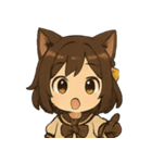 にゃんこ娘の感情スタンプパック（個別スタンプ：8）