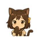 にゃんこ娘の感情スタンプパック（個別スタンプ：10）