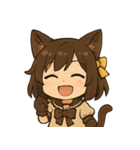 にゃんこ娘の感情スタンプパック（個別スタンプ：12）