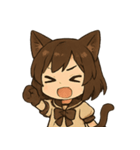 にゃんこ娘の感情スタンプパック（個別スタンプ：13）