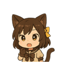 にゃんこ娘の感情スタンプパック（個別スタンプ：14）