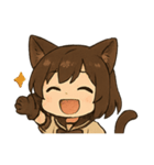 にゃんこ娘の感情スタンプパック（個別スタンプ：15）