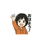 よくいる普通の女の子（個別スタンプ：1）