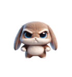 かわいいウサギ おもしろい表情（個別スタンプ：2）