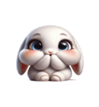かわいいウサギ おもしろい表情（個別スタンプ：3）