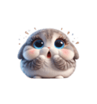 かわいいウサギ おもしろい表情（個別スタンプ：6）