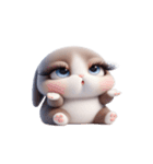 かわいいウサギ おもしろい表情（個別スタンプ：12）