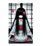 超恐怖の邪悪な女鬼写真（個別スタンプ：27）