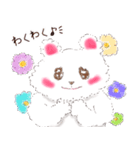 ふわふわ白くまの敬語(カラフルver.)（個別スタンプ：16）