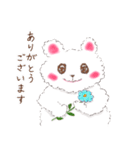 ふわふわ白くまの敬語(カラフルver.)（個別スタンプ：19）