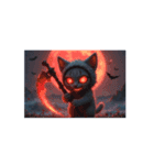 Cool cat 【ネコヤギ】    Red moon弓矢.刀（個別スタンプ：2）