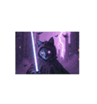 Cool cat 【ネコヤギ】    Red moon弓矢.刀（個別スタンプ：4）