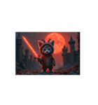 Cool cat 【ネコヤギ】    Red moon弓矢.刀（個別スタンプ：13）