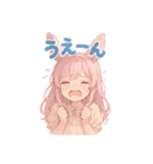ゆるカワ♪うさ耳ガールのスタンプ（個別スタンプ：15）