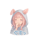 ゆるカワ♪うさ耳ガールのスタンプ（個別スタンプ：24）